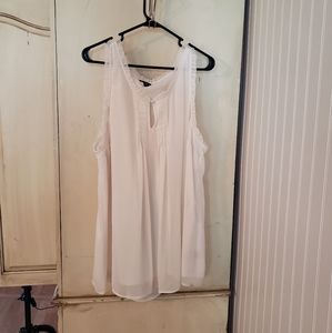 White, sheer top from Torrid